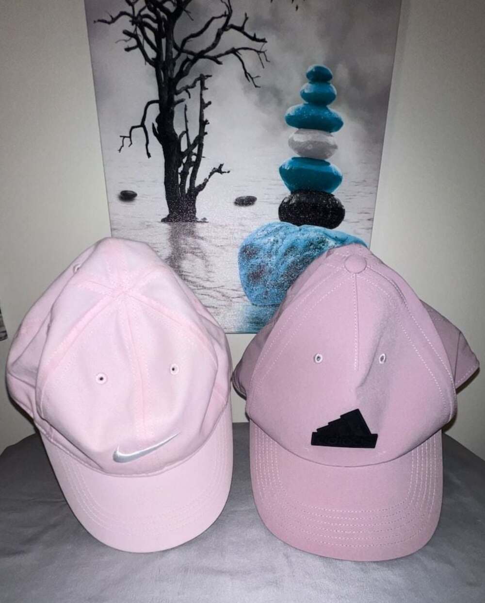 Nike Girls' Swoosh Club Cap and Adidas Sportswear Pink Baseball Hat Bundle